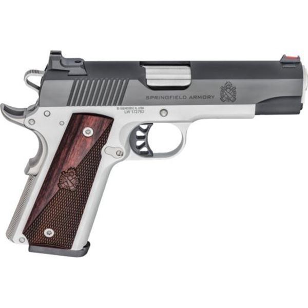 SPRINGFIELD 1911 RONIN 9MM 4.25" SS/BLUED WOOD GRIPS