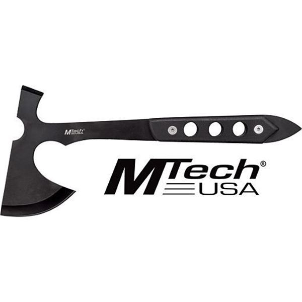 MC MTECH 10" TOMAHAWK W/SHEATH 5" BLACK BLADE G10 HANDLE