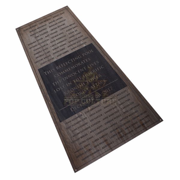 Future Man (TV) – Kronish Tower Memorial Plaque - 32-40
