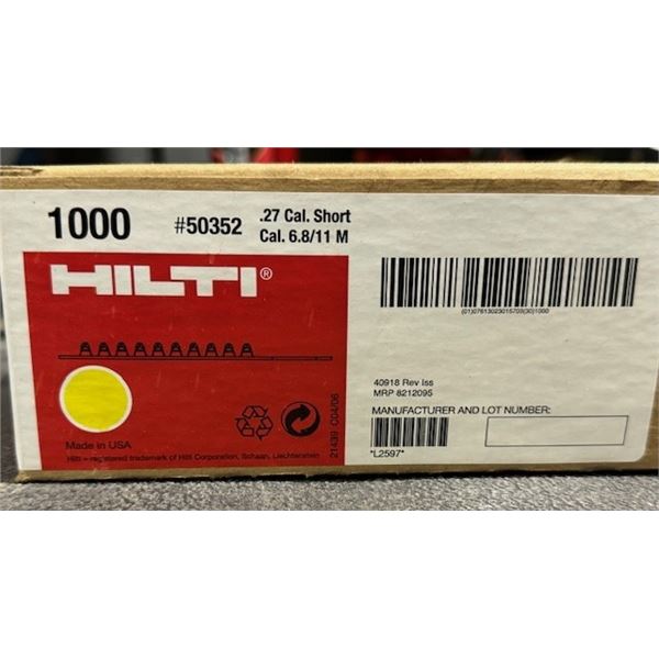 hilti booster jaunes de calibre 0.27 qt 5 boites