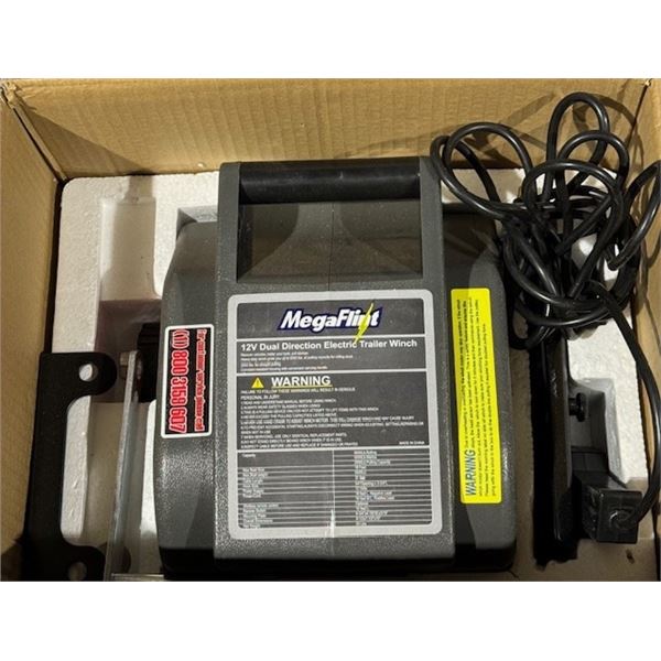 mega flint 12v dual direction electric trailler winch