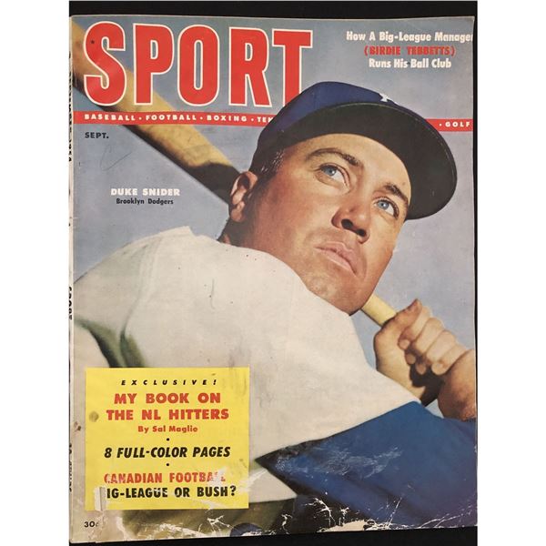 1954 SPORT MAGAZINE - DUKE SNIDER COVER