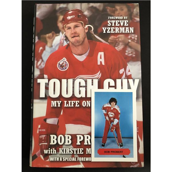 Bob Probert junior hockey card plus Autobiography