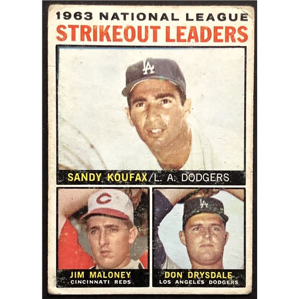 1964 TOPPS Sandy Koufax/Don Drysdale (HOF)