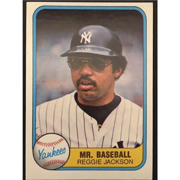 1981 FLEER (inaugural issue) Reggie Jackson SP (HOF)