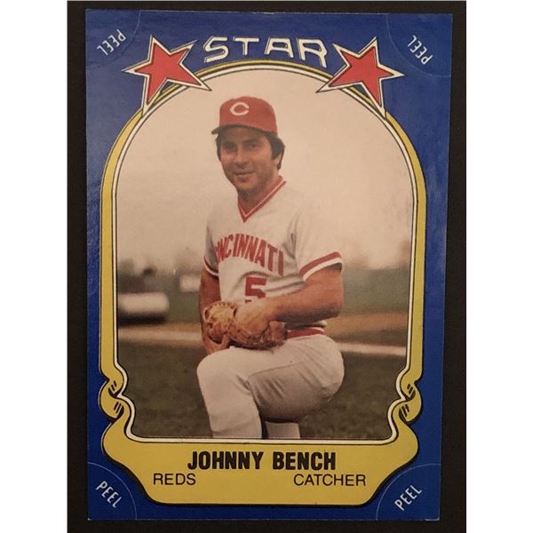 1981 FLEER STAR STICKERS Johnny Bench (HOF)