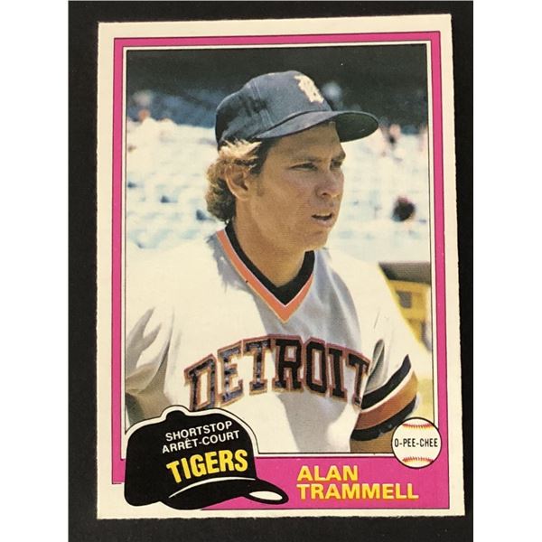 1981 O-PEE-CHEE Alan Trammell (HOF)