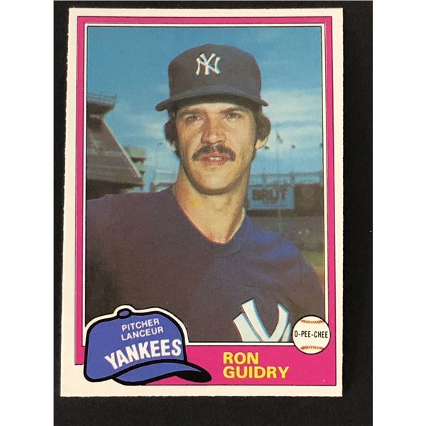 1981 O-PEE-CHEE Ron Guidry (HOF)