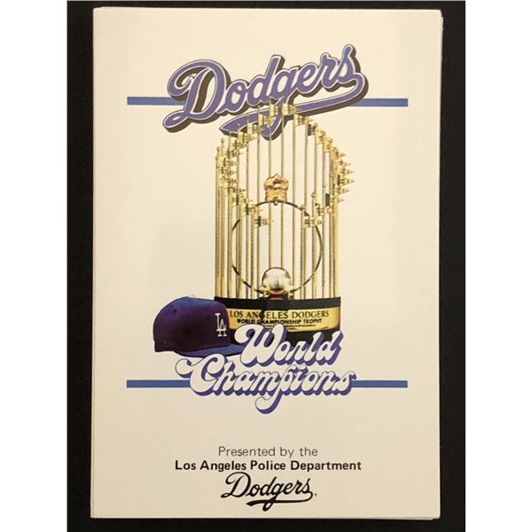 1982 Los Angeles Dodgers police set