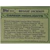 Image 2 : 1982 TOPPS Reggie Jackson AS (HOF)