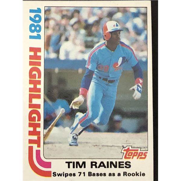 1982 TOPPS Tim Raines (HOF) HL