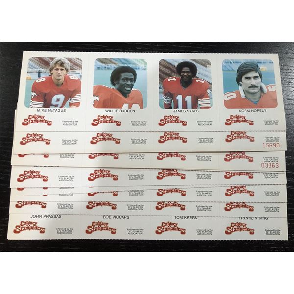1981 RED ROOSTER Calgary Stampeders (CFL) set