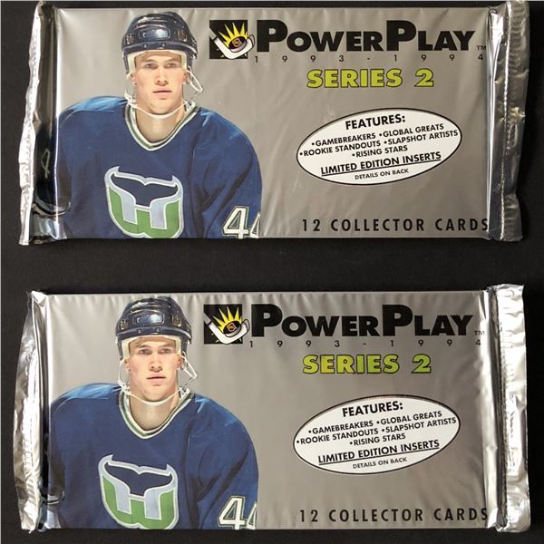 1993-94 FLEER POWERPLAY Hockey foil packs (2 packs)