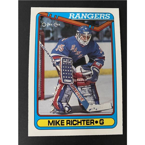 1990-91 O-PEE-CHEE Mike Richter (RC) (HOF)