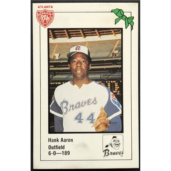 1981 Hank Aaron card issued by Atlanta Police Dep't