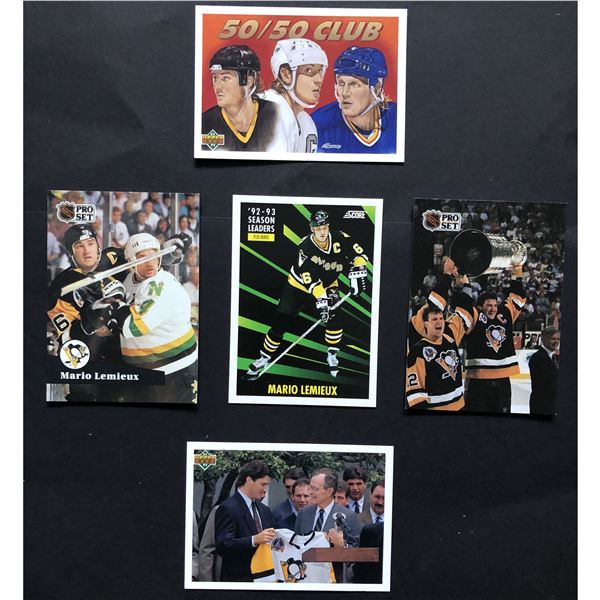 Mario Lemieux (HOF) bundle (5 cards)