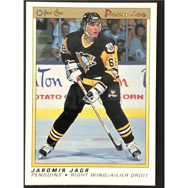 1990-91 O-PEE-CHEE PREMIER JAROMIR JAGR (HOF) ROOKIE CARD