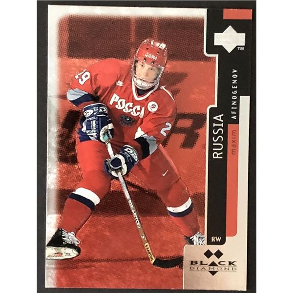 1997-98 UPPER DECK MAXIM AFINOGENOV ROOKIE CARD