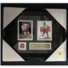 Image 1 : Framed Gordie Howe (HOF) with 2 cards & pin