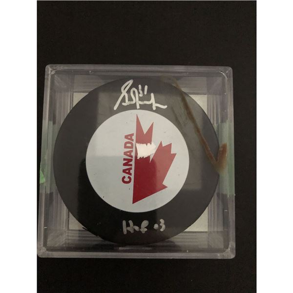 GRANT FUHR (HOF) SIGNED CANADA CUP PUCK