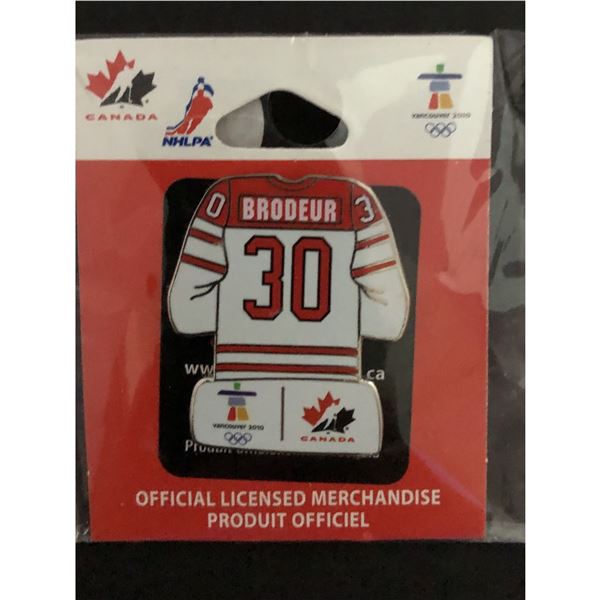 MARTIN BRODEUR (HOF) 2010 OLYMPICS(Vancouver BC) PIN