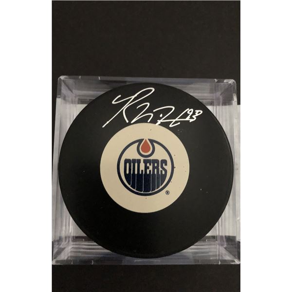 RYAN NUGENT HOPKINS SIGNED EDMONTON OILERS PUCK