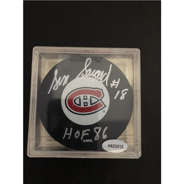 SERGE SAVARD (HOF) SIGNED MONTREAL CANADIENS PUCK