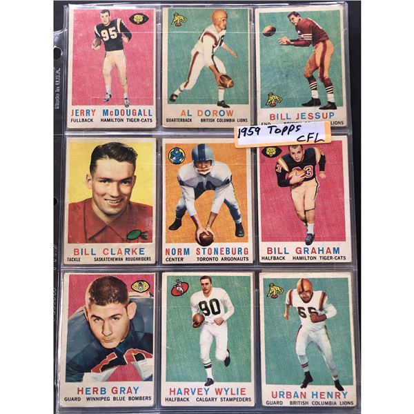 1959 TOPPS CFL cards (21)