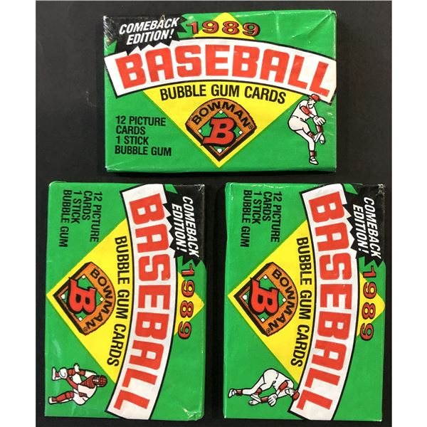 1989 BOWMAN Baseball wax packs (3 packs)