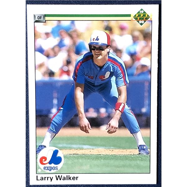 1990 UPPER DECK Larry Walker (HOF ) rookie card