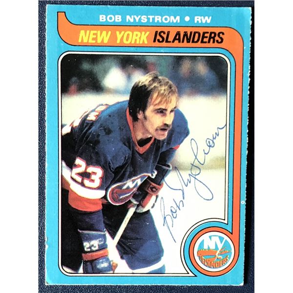 1979-80 O-PEE-CHEE Bob Nystrom autographed card