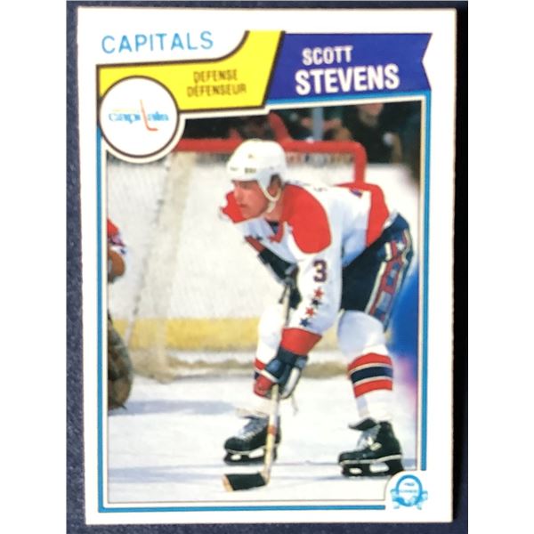 1983-84 O-PEE-CHEE Scott Stevens (HOF) rookie card