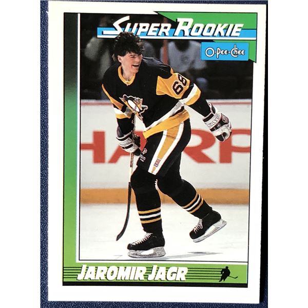 1991-92 O-PEE-CHEE Jaromir Jagr (HOF) rookie card