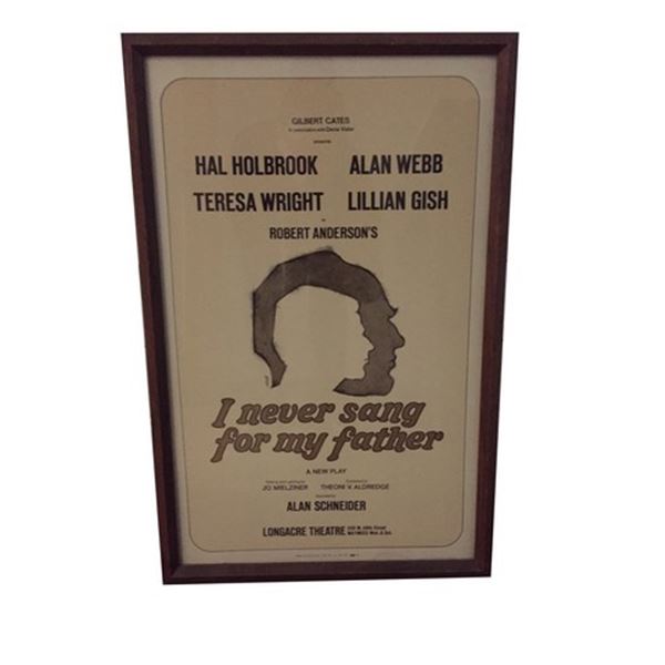 "I Never Sang For My Father" original theatre window card