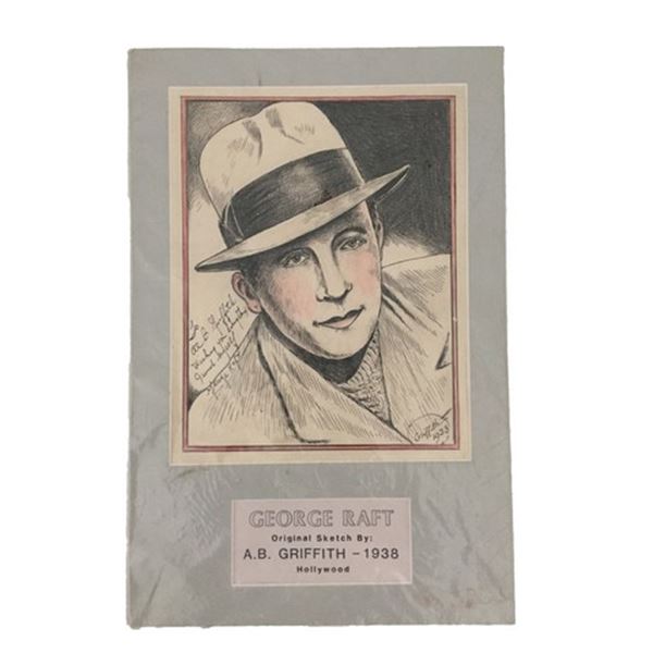 1938 Sketch of George Raft by A.B. Griffith