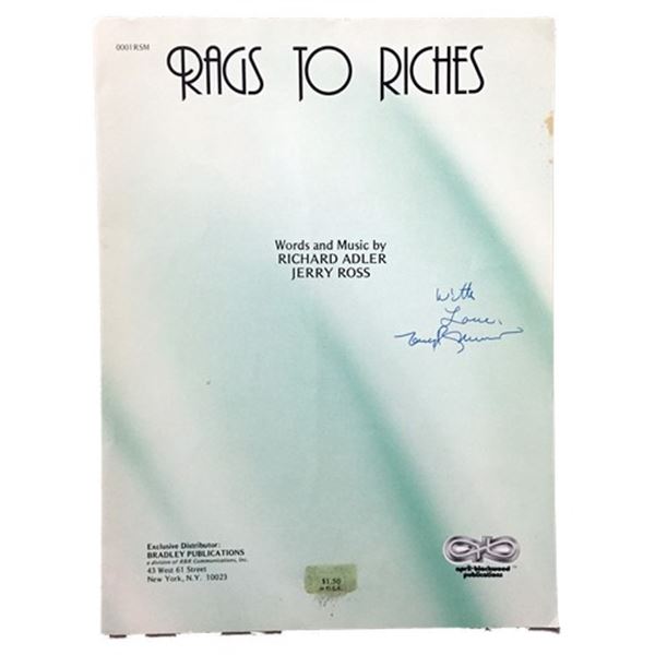 Rags to Riches Signed Sheet Music
