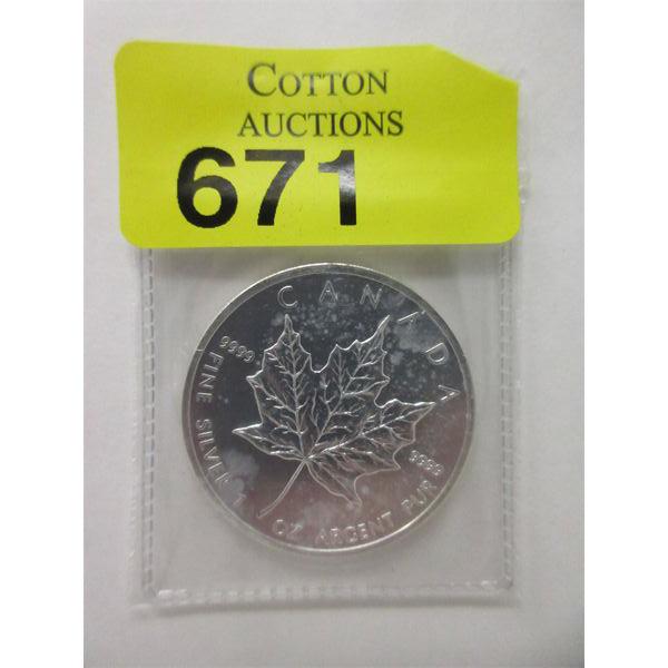1 Oz .9999 Silver 2010 Canada Maple Leaf Coin