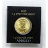 Image 2 : 1 Gram .9999 Fine Gold 2023 Maple Leaf Coin 