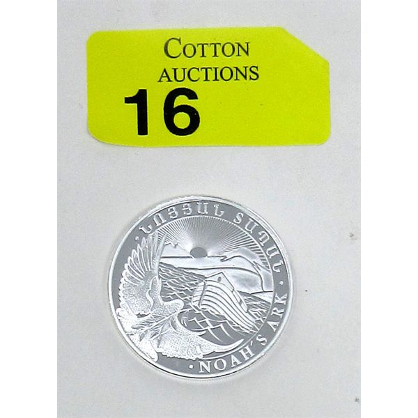 1 Oz .999 Silver 2023 Noah's Ark Geiger Mint Coin 