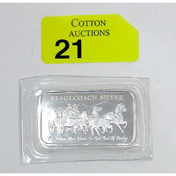 1 Oz .999 Silver Stagecoach Divisible Bar 