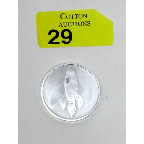 1 Oz .999 Silver Rocket EMOJI 2-Sided Round 