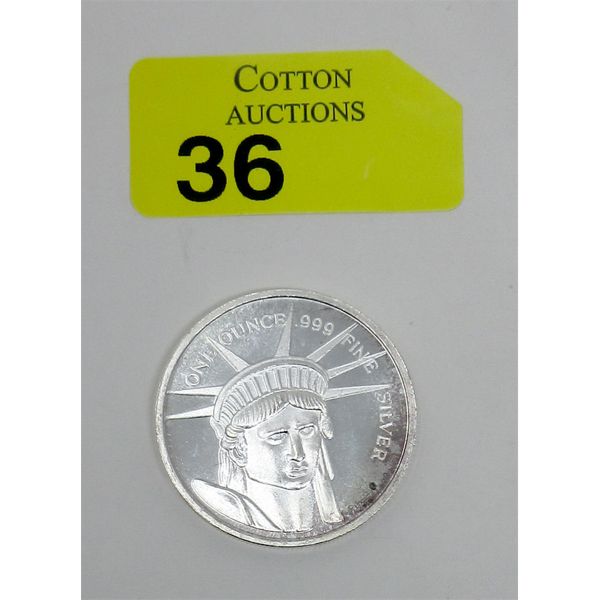 1 Oz .999 Silver Statue of Liberty Round 