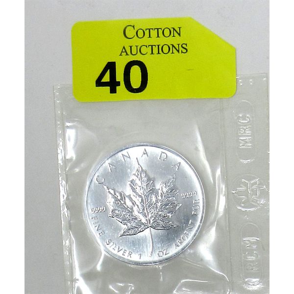 1 Oz .9999 Silver 1993 Maple Leaf Coin 