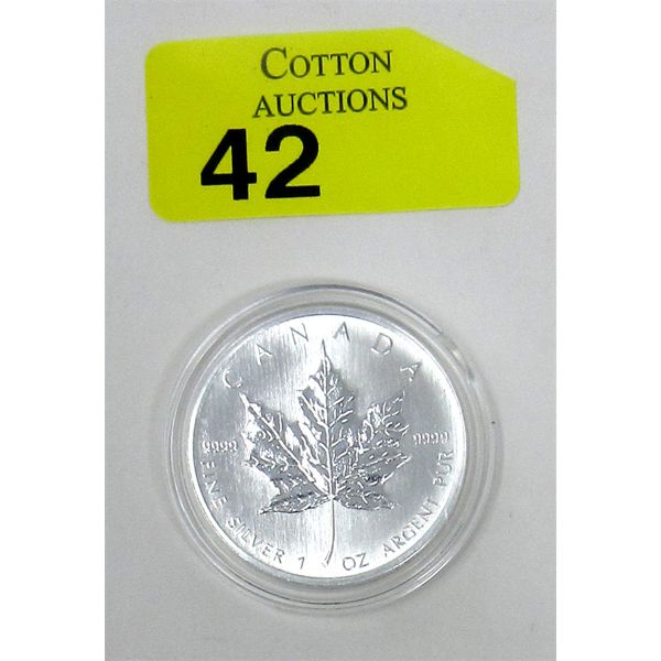 1 Oz .9999 Silver 2005 Maple Leaf Coin 