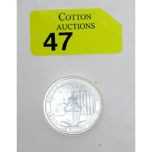 1/2 Oz .999 Silver 2015 Battle of Coral Sea Coin 
