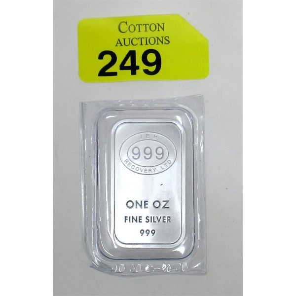 1 Oz .999 Silver JBR Ethically Sourced Bar 