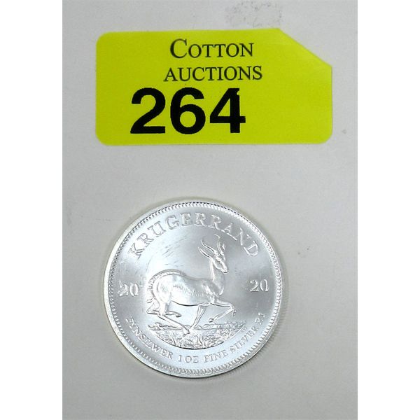 1 Oz .999 Silver 2020 Krugerrand Coin 