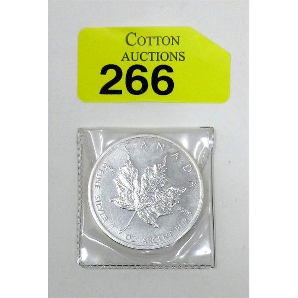 1 Oz .9999 Silver 1993 Maple Leaf Coin 