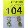 Image 1 : New Green Peridot Sterling Silver Earrings 