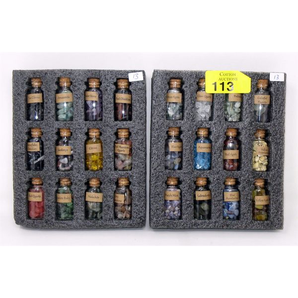 24 Bottles of Assorted Genuine Gemstones